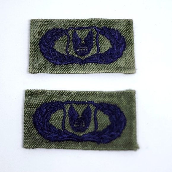 U.S. Air Force Occupational "Operations Support OCP" x 2 - Navy on Green Patch - Picture 3 of 6